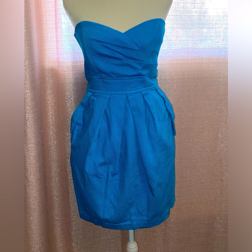 Blue strapless dress size 9